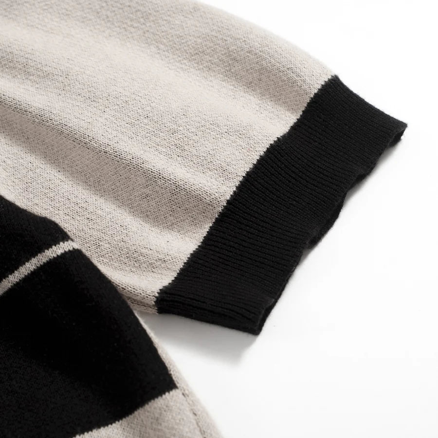 Mono Orbit V-Neck Knit Polo