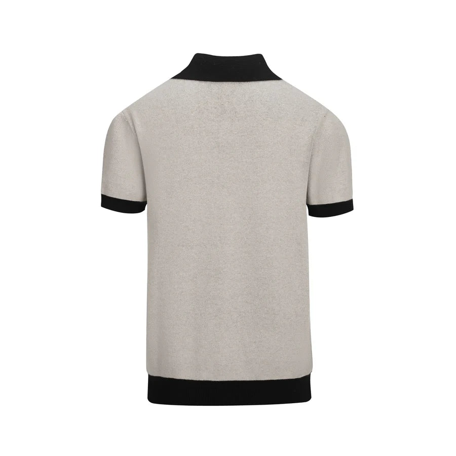 Mono Orbit V-Neck Knit Polo