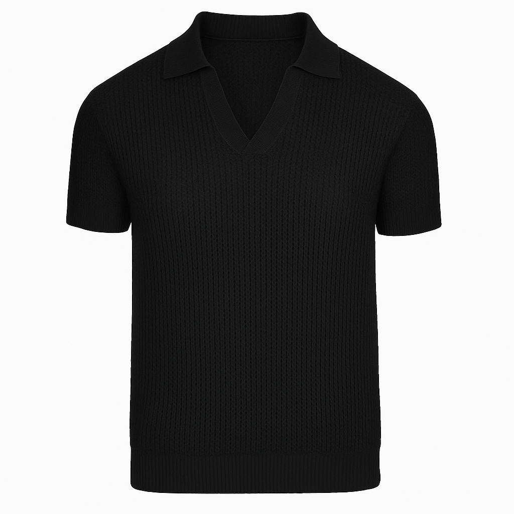 Eclipse V-Neck Knit Polo