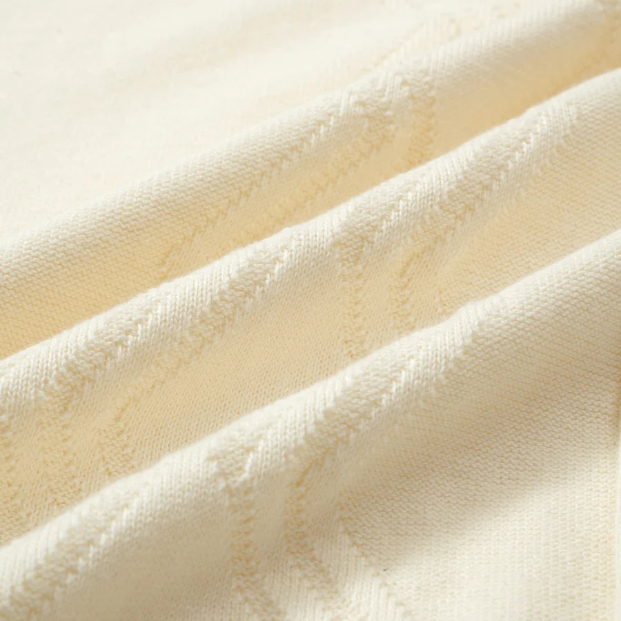 Ivory leaf Knit Polo