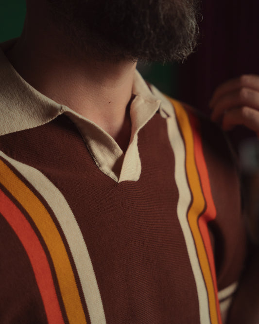 Amberline V-Neck Knit Polo