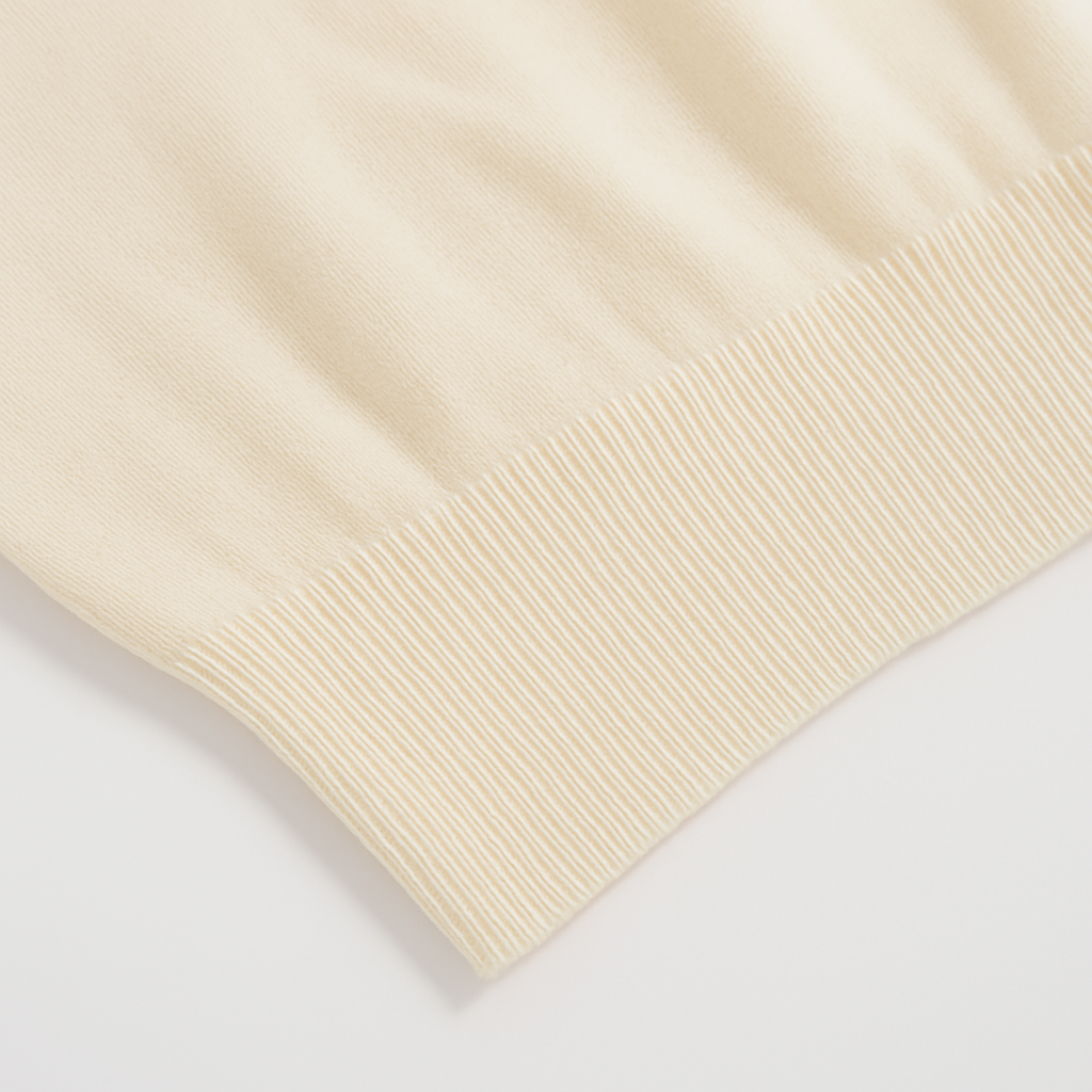 Ecru Crewneck Knit Shirt