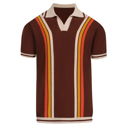 Amberline V-Neck Knit Polo