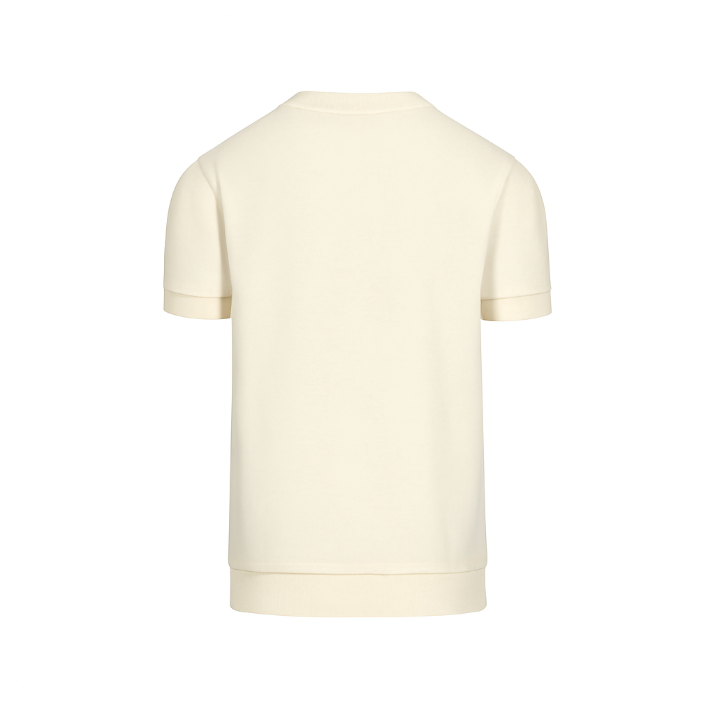 Ecru Crewneck Knit Shirt